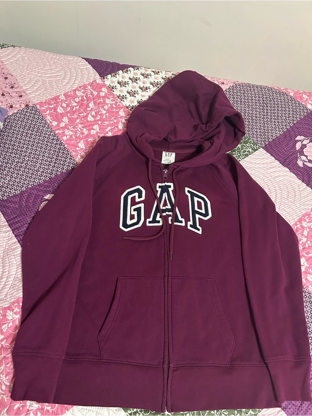 GAP Plum Full-Zip Hoodie